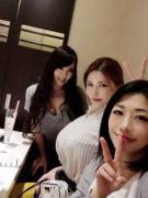 Anri with Hitomi and Sasa Handa