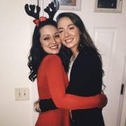 Two brunettes at Xmas