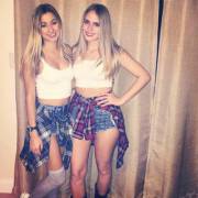 Two girls in flannel
