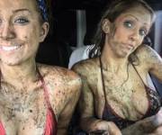 covered in mud