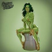 She-hulk pinup [Tarusov](edited by me)