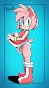 Amy packing heat yet again [Argento] [Sonic the Hedgehog]