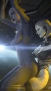 Mass Effect, Liara riding Edi