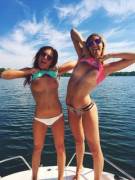2 flashing on a boat