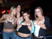 Four showing their tits