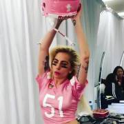 Lady Gaga dancing in her panties prior to the Superbowl