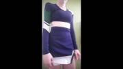 Teen cheerleader shows off her amazing body