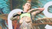 German singer Jennifer Rostock flashes her boobs