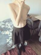 (f/18) I Love black skirts and kneesocks