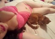 when your kitty decides now is the time to snuggle [f]