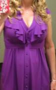 I was asked to xpost from gonewild 46[f] purple dress w boobs