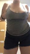 Thick slut showing off her big tits