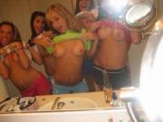 5 topless teens