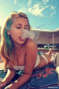 Smoking Weed in a Bikini