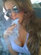 Smoking a blunt