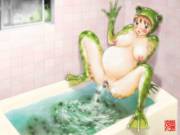 Anime - Hentai Frog Chick having hatchlings