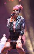Lily Allen Upskirt at a concert in Germany
