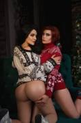 Christmas Triss and Yennifer by Kalinka Fox