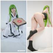 [SELF] Pick one; Pizza or booty! C.C shoot from yesterday was very intense but worth it! Code Geass is literally my number one anime! ~ by Mikomi Hokina ♥