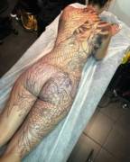 Look at the outline for this tattoo!