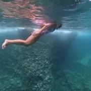 Freediving in Hawaii.