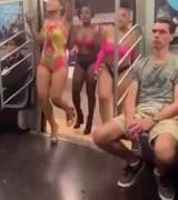 Free lap dances in the subway?!?! [gif]