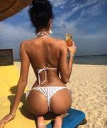 Perfect butt on beach
