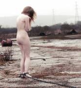 Soft pale skin exposed to the cold, whipping wind of a bleak abandoned airfield…