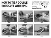 Double rope cuffs with ring