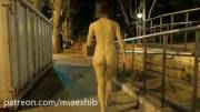 Shameless nude walk in public (f)
