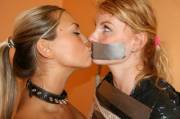 Kissing her slave
