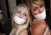 Gagged on the side of her mother