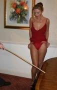 Caning in red