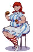 Of course Wendy eats Wendy's (ridiculouscake)
