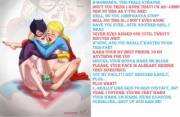 Batgirl and Supergirl share a toy