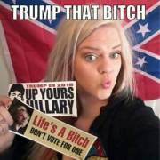 Her husband calls everyone a "lib cuck" unaware that his redneck wife is getting barebacked at least twice a week in the bed they share.