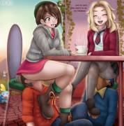 The new Pokégirls having a relaxing chat (x-post /r/Hentaismothering)