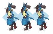 Lucario showing off [M M F]