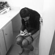 peeing and texting