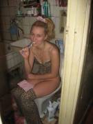 Multitasking on the toilet