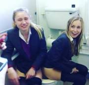 2 for one special; University girls peeing.