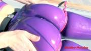 Bound rubber ass in purple