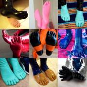 LatexJess - 2017 9 x 9 "toe socks"