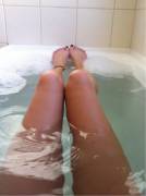 legs in the bath