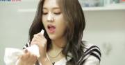 Hyejeong and Seolhyun squirting cream into their BLASTABLE mouths