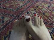 my wife gave me a pedi, she's starting to realize what all my ex-gfs did and its fun but scary