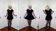 A whole lot of me as the stereotypical blond maid in black uniform :)
