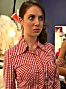 Alison Brie having her shirt ripped open