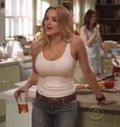 I want to fondle Hunter King's fat tits in that tight white tank top