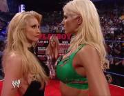 Torrie Wilson's left nipple gets hard after being kissed by Sable